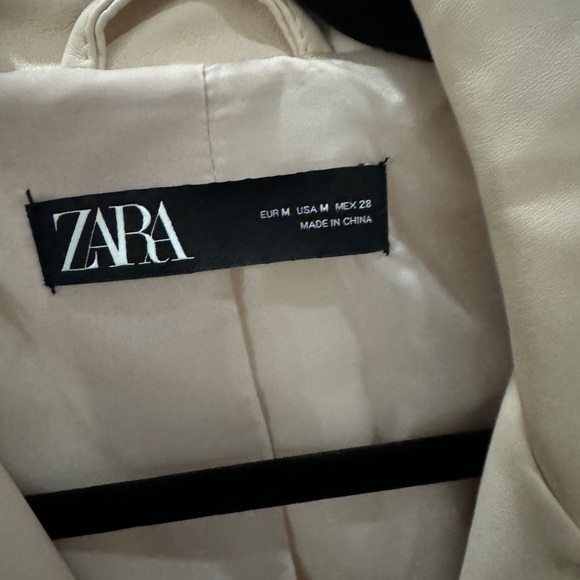 Zara light pink leather jacket - Picture 4 of 4